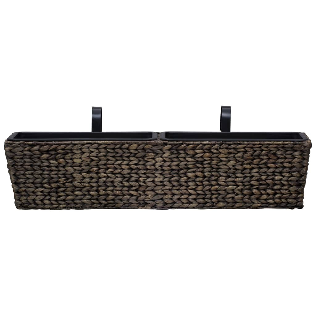 Garden Planters 2 pcs Water Hyacinth Brown